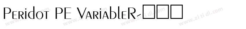 Peridot PE VariableR字体转换